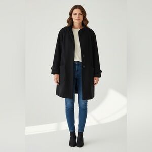 Herman Kay Women’s Wool Pea Coat Black Size 12